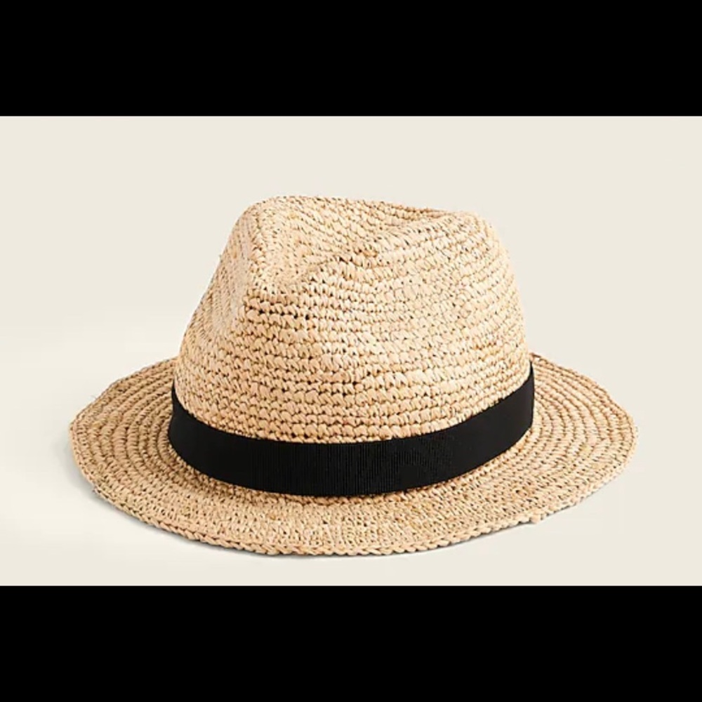 Foldable J Crew Straw Hat